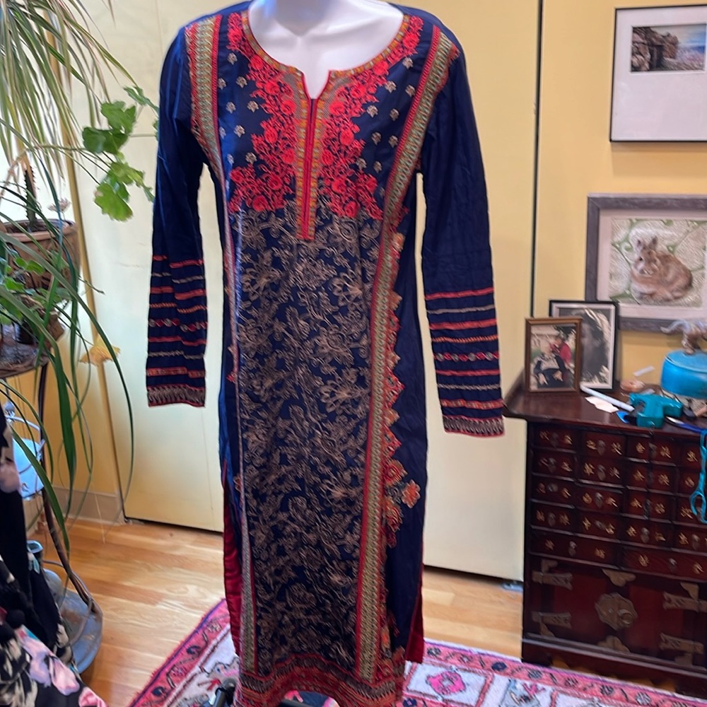 Embroidered tribal dress